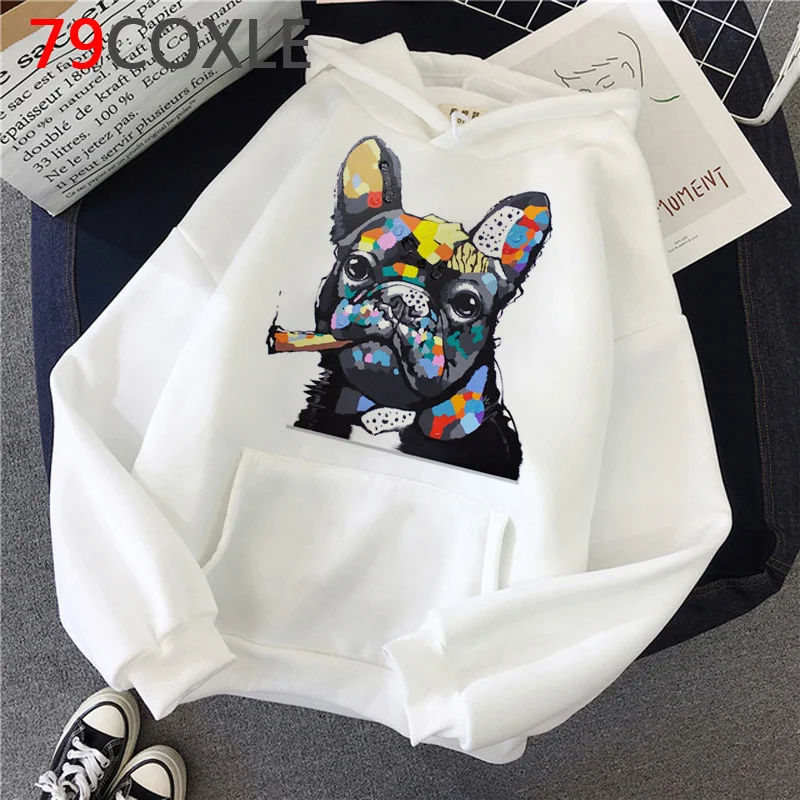 

Pug Dog French Bulldog Pugs hoodies women Korea Ulzzang y2k aesthetic printed women pullover Ulzzang plus size