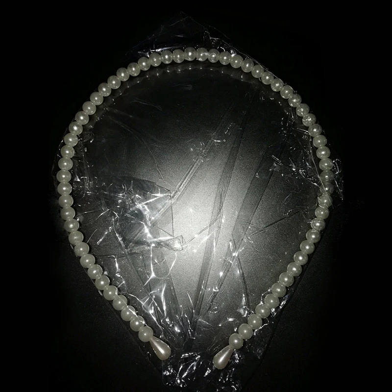 Модные женские свадебные искусственные жемчужные бусины повязка на голову тиара