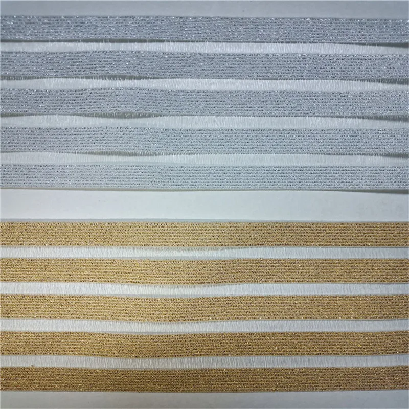 Золотистые и Серебристые блестящие прозрачные эластичные ленты лента для штанов