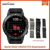 original north edge cross fit 2 gps sports smart watch dial call compass atmospheric altitude monitor outdoor smartwatch