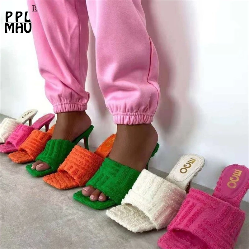 

Spring And Autumn Cotton Non-Slip Shallow Casual Shoes Fashion New Square Head Women Shoes High Heel Sexy Light Party Shoes