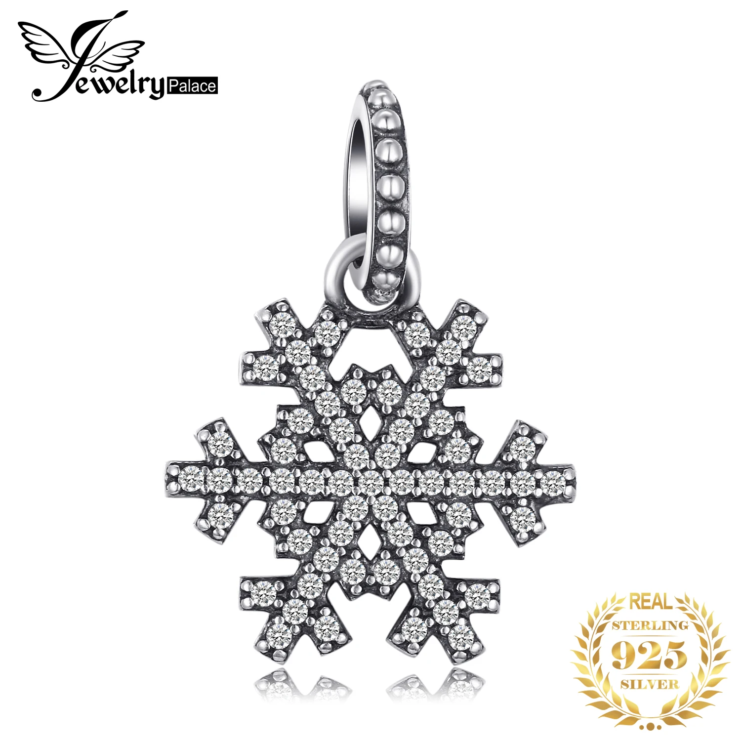 Jewelrypalace Рождество Снежинка кубического циркония браслет серебро 925