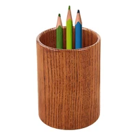 multipurpose wooden round pen holder chopsticks organizer eco friendly utensil household storage collection appliances