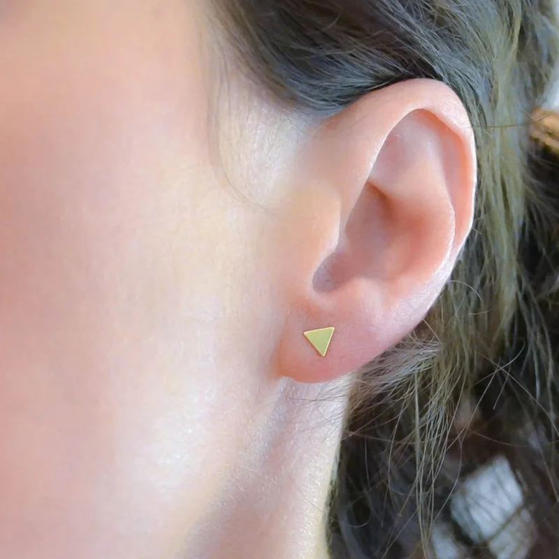 Женские маленькие треугольные серьги eManco из нержавеющей стали в стиле