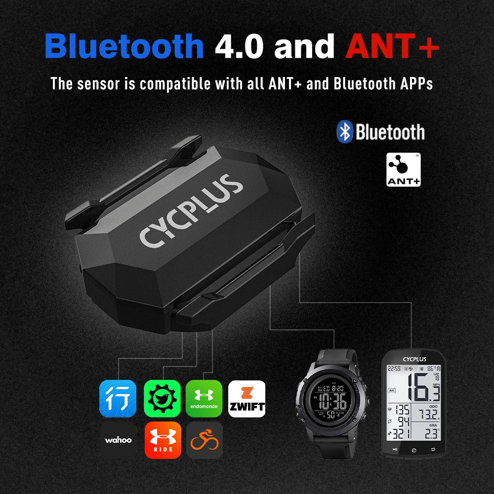 CYCPLUS беспроводной датчик скорости и частоты вращения педалей ANT + Bluetooth Аксессуары