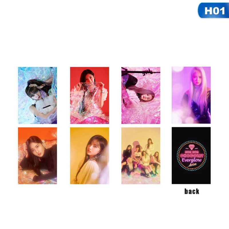 7 шт./компл. Корейский KPOP Everglow альбом комплект двухсторонняя карточка набор карт