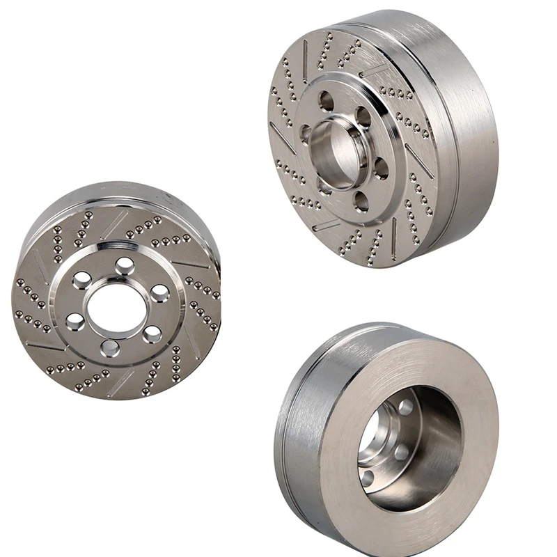 

Серебряные тормозные диски из нержавеющей стали, весы для колес 2,2 дюйма Traxxas TRX4 TRX6 Axial SCX10 AXI03007 1/10 RC Crawler