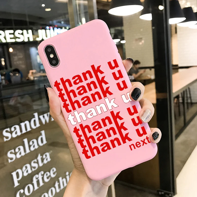 Thank U, Next Ariana Grande мягкий чехол для телефона из ТПУ ярких цветов для iPhone 11 PRO MAX X XR XS Max 8 7 6s Plus - Цвет: TPU