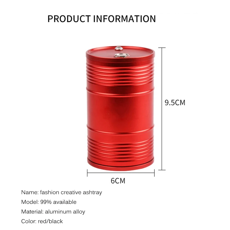

Car Ashtray Garbage Coin Storage Cup Container Cigar Ash Tray Cigarette Cylinder Aluminum Alloy High Temperature Resistant Tool