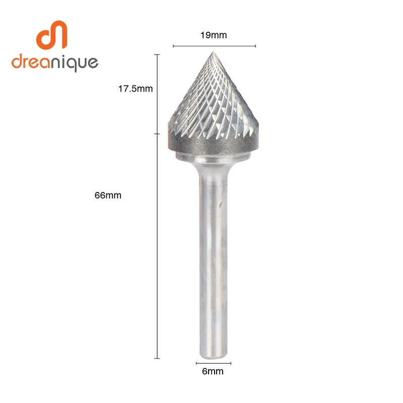 Вольфрамовый твердосплавный J конус 60 градусов 19*17 мм ротационный резак для