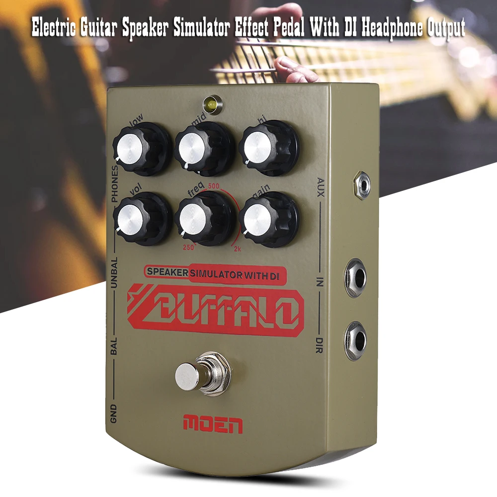 

MOEN MO-BA BUFFALO Electric Guitar Speaker Simulator Effect Pedal Equalizer With DI Headphone Output True Bypass