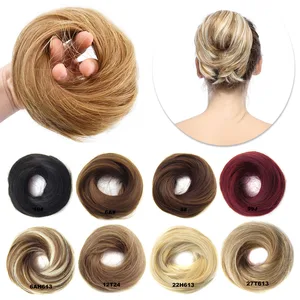 Jeedou натуральный шиньон, синтетические волосы, резинка, Пончик, две пластиковые расчески, легко Быстрая пучка, бант, волосы, черные волосы, пучок