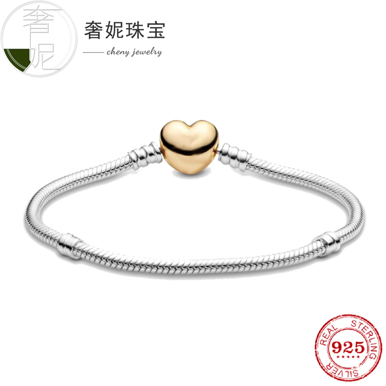 

Fit Original Pan charms bracelet beads S925 sterling silver Heart shaped bracelet female fashion jewelry girlfriend gift