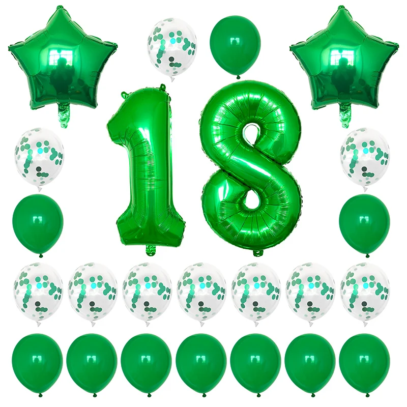 День рождения набор воздушных шариков с воздушные шары из фольги в виде цифр