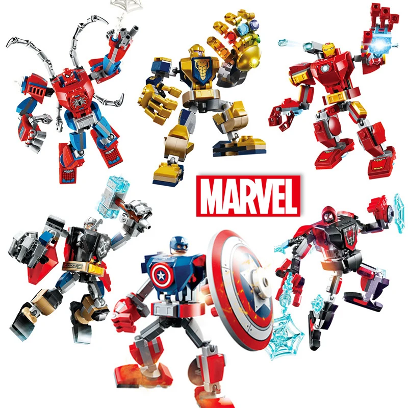 

DISNEY Marvel Legends Building Blocks Avengers Superhero Iron Man Spiderman Action Figures Brick Toys for Children Boy Wholesale