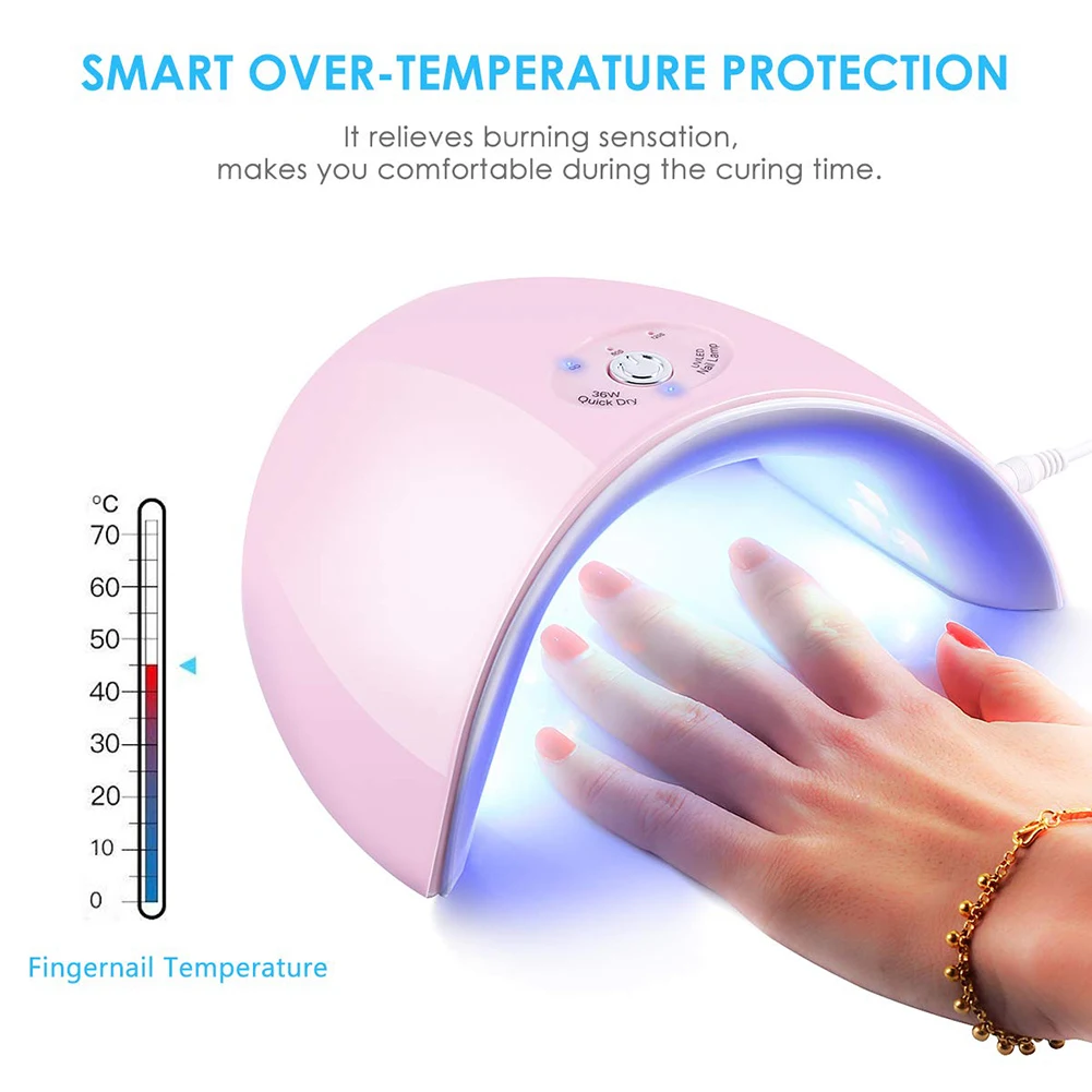 Pro 36 Вт умный Светодиодный УФ светодиодный светильник для ногтей Сушилка Гель-лак