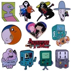 Эмалированная булавка с изображением времени приключений, королева вампира, Марселин, принцесса, бубблжэм, робот, Beemo, брошь, значок