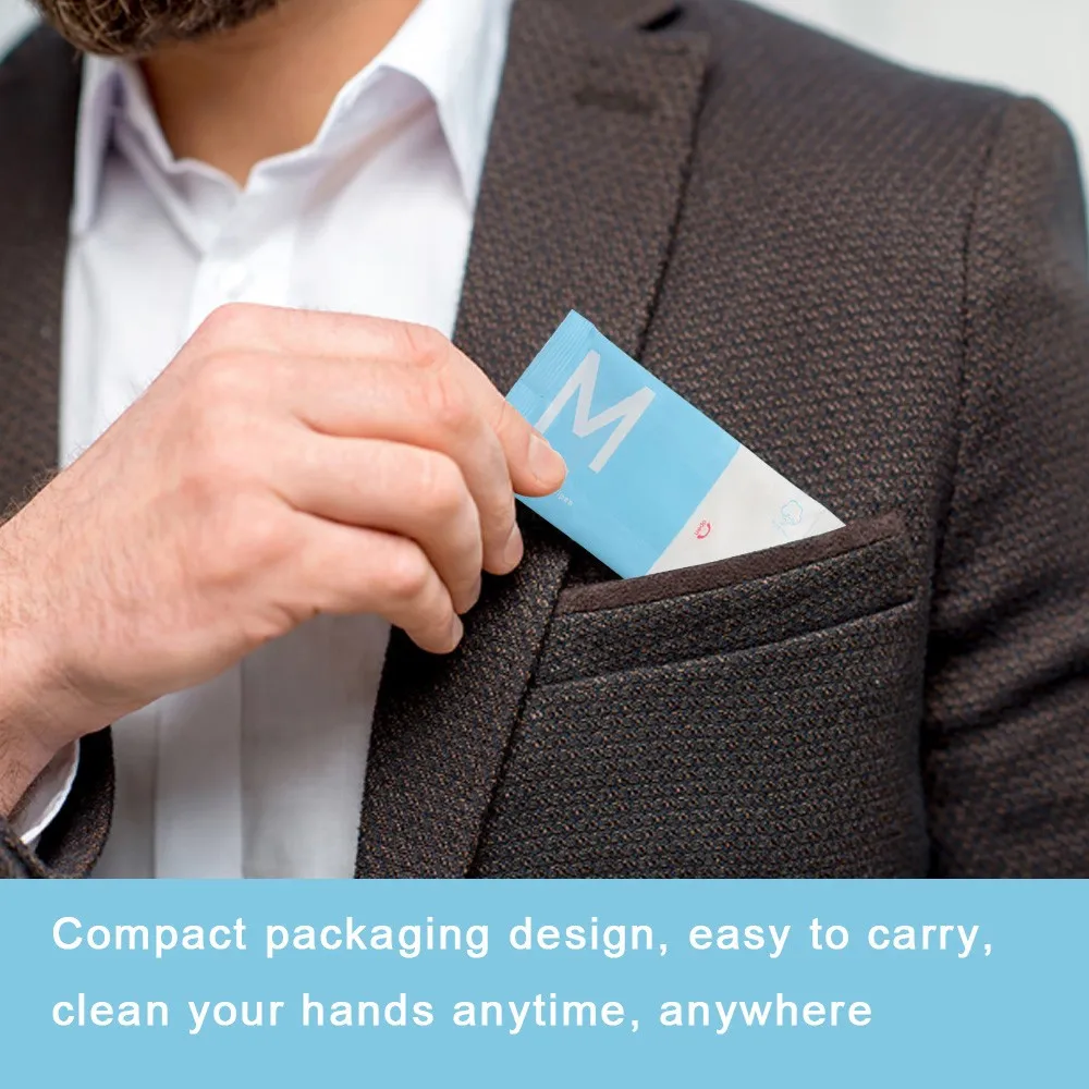 10 салфеток/упаковка одноразовые антибактериальные влажные салфетки