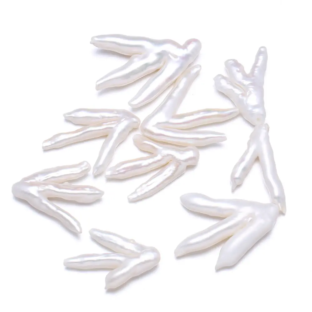 Бусины Из Натурального пресноводного жемчуга в форме куриной лапы россыпью