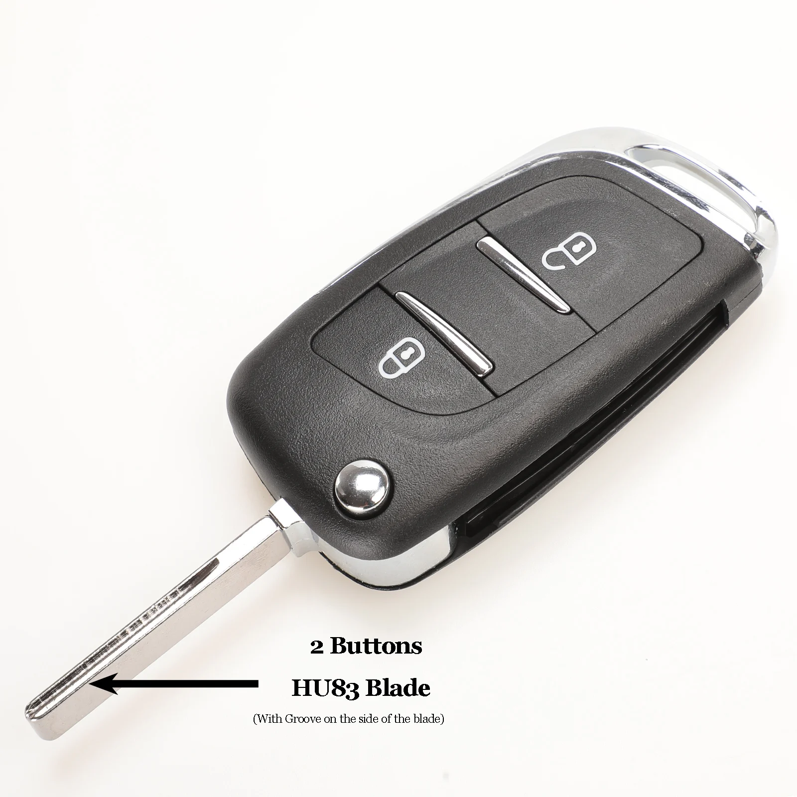HCA 2 Button CE523 Jingyuqin CE0523 модифицированный откидной Складной Корпус ключа для Peugeot 306 407 807 Partner Remote VA2/HU83 Blade entrip Fob чехол 2/3 кнопка - Цвет: HCA 2 Button CE523