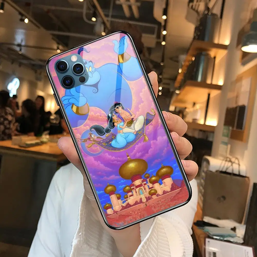 

Aladdin lantern film Anime Phone Case cover For iphone 12 Pro Max 11 8 7 6 S XR PLUS X XS SE 2020 mini black cell shell