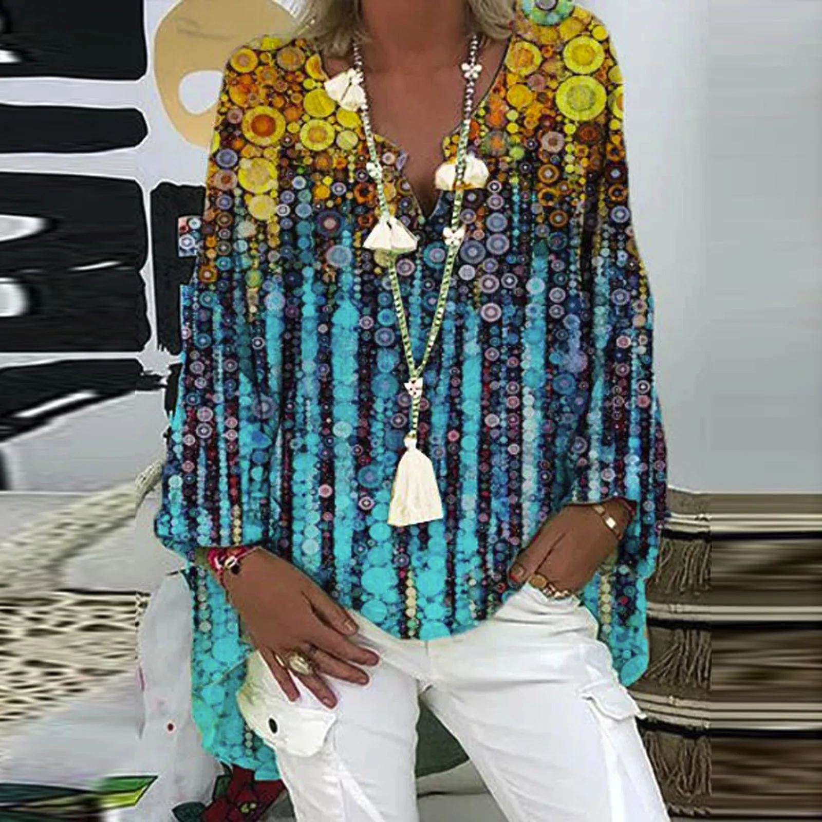 В винтажном стиле Из хлопка и льна на Размеры d Рубашка Блузки 3xl размера плюс с