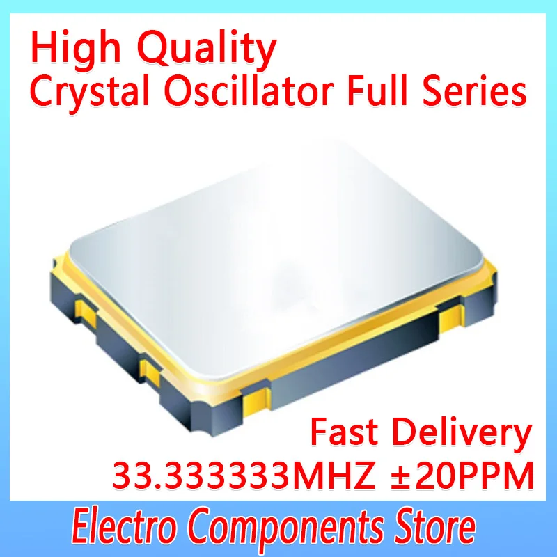 

4Pin 2520 SMD Chip Active Crystal Oscillator OSC 33.333333MHZ 3.3V ±20PPM Programmable Quartz Crystal Oscillator 2.5*2.0mm