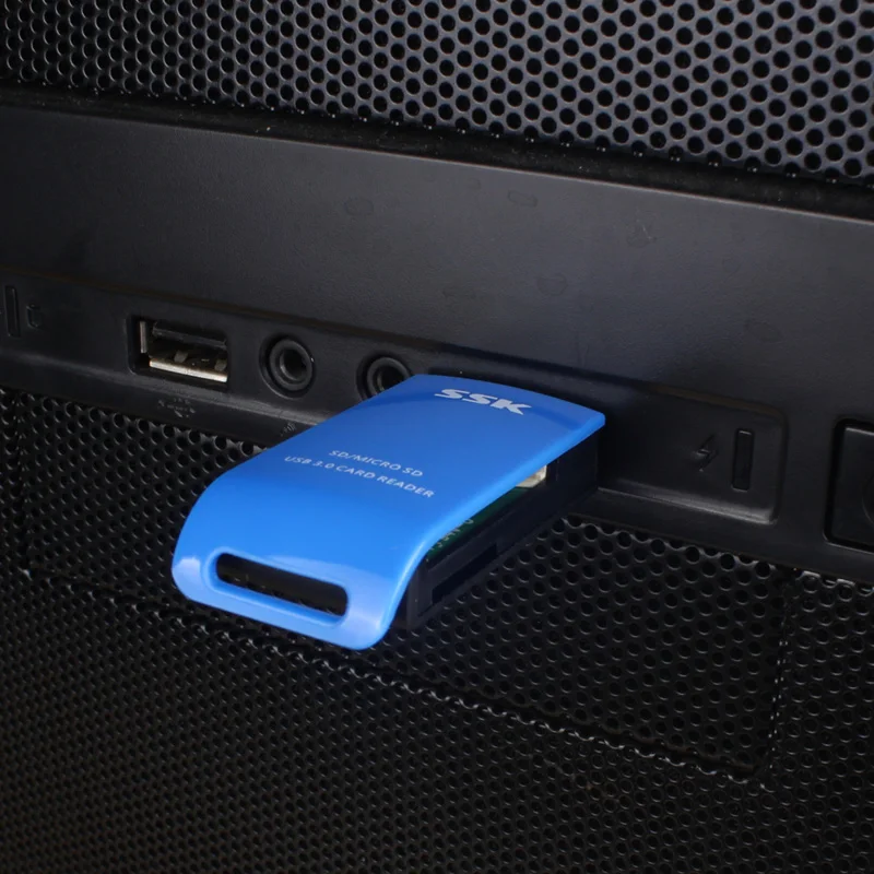SSK кардридер USB 3,0 для SD микро-sd SDXC TF кард-ридер для ноутбука планшета смарт-карт памяти адаптер синий белый