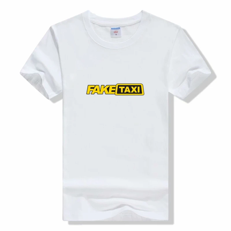 Крутая Мужская футболка с имитацией такси буквенным принтом отправляем nudes