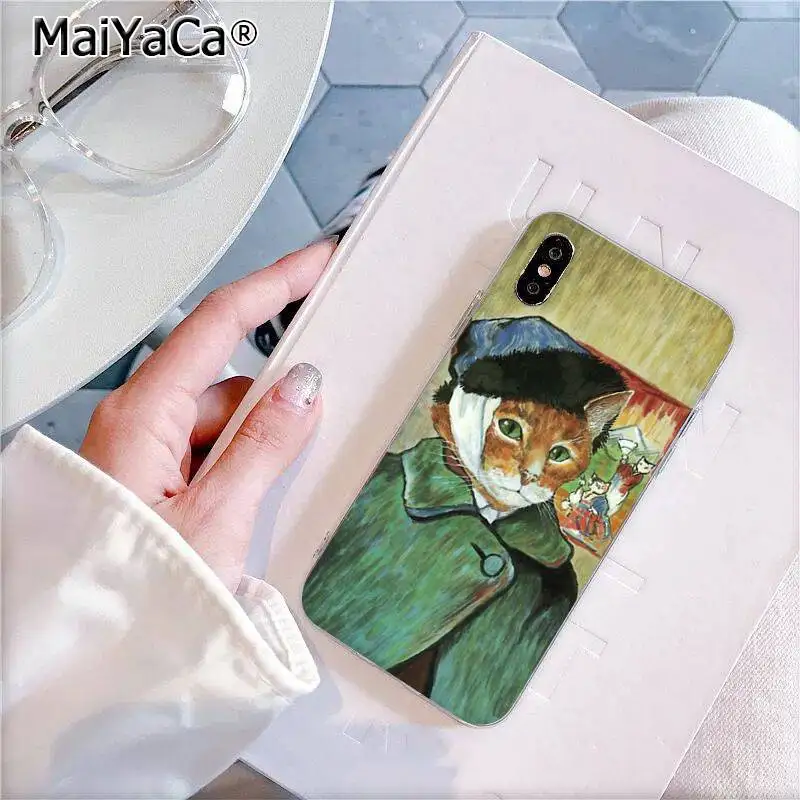 A16 MaiYaCa Italia русский MonaLisa арт любовь к своему Толстому коту собаке чехол для телефона для iPhone 11 pro 8 7 6 6S Plus X XS MAX 5 5S SE XR - Цвет: A16