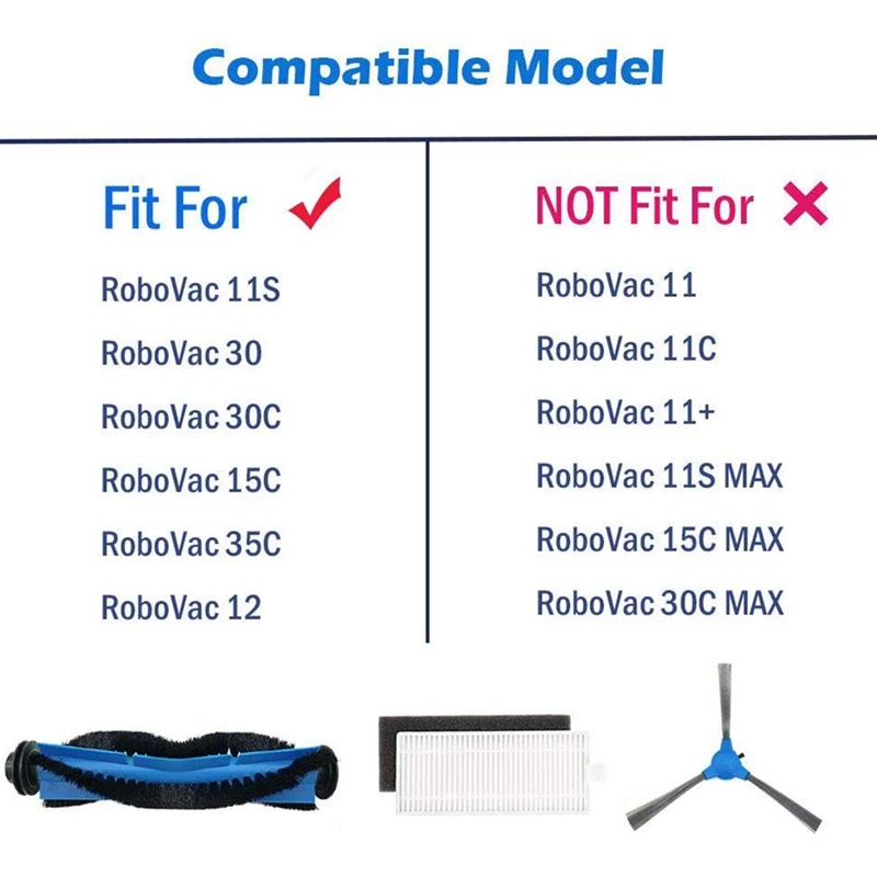 Сменный комплект запасные части для Eufy RoboVac 11S 30 30C 35C 15C 12 15T | Бытовая техника