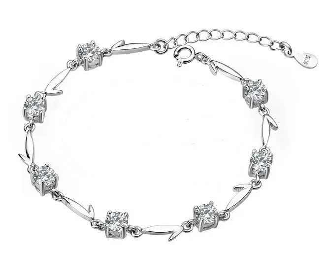 

DIWENFU S925 Sterling Silver 17 19 Cm Bracelet for Women Pulseira Feminina Silver 925 Jewelry Amethyst Charm Bracelets Women