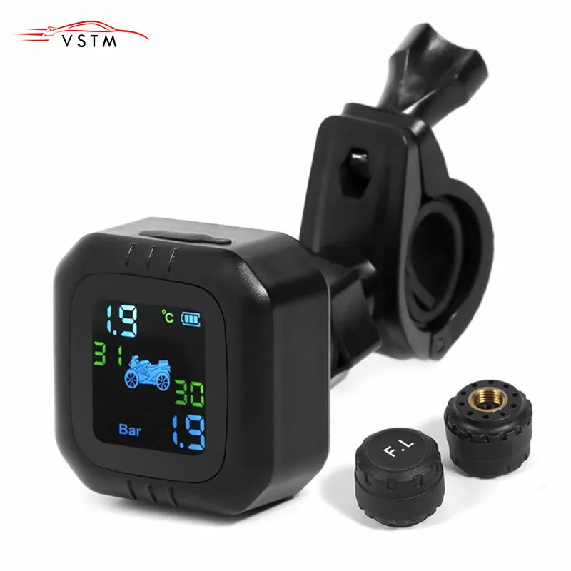 Беспроводной ЖК дисплей система мониторинга давления в шинах мотоцикла TPMS 2