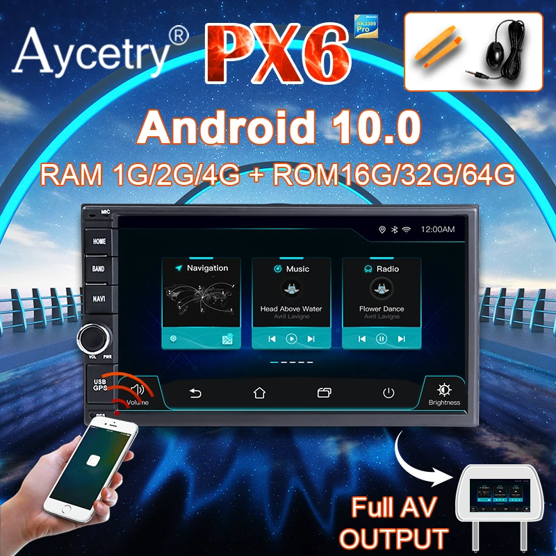 DSP IPS 64G 2 din Android 10 Универсальный 2din автомобильный Радио GPS стерео приемник