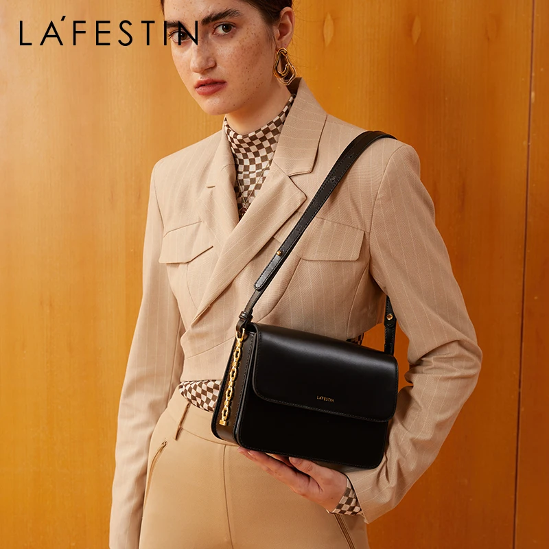 

LA FESTIN Designer Shoulder Bags for Women 2021 New Trendy Underarm Messenger Handbag Ladies Leather Fashion Small Square Bag