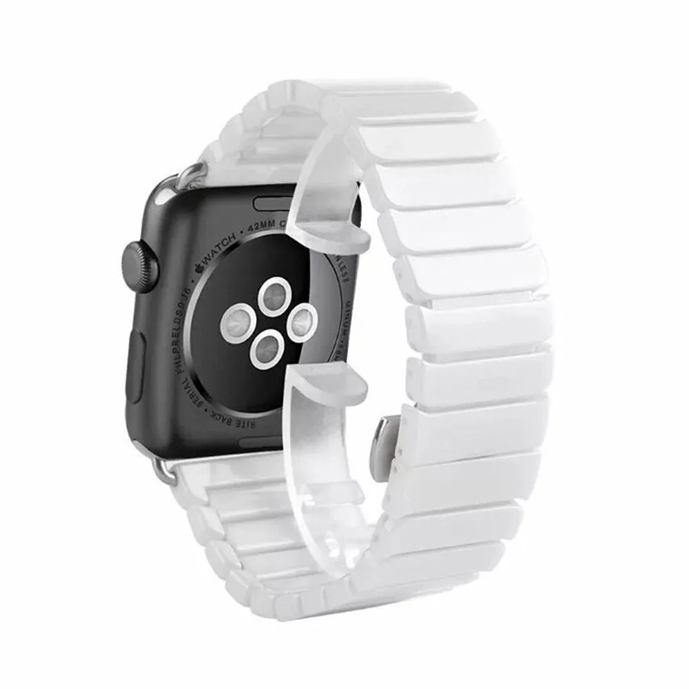 Ремешок керамический для iWatch 4 3 2 1 роскошный звеньевой браслет Apple Watch Band 42 мм 38 41 45