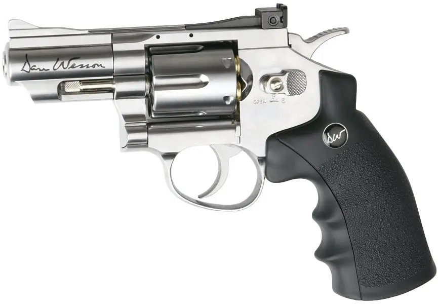 

Exquisite Christmas gift Dan Wesson 2.5-inch CO2 BB revolver, silver air pistol, metal wall panel room decor