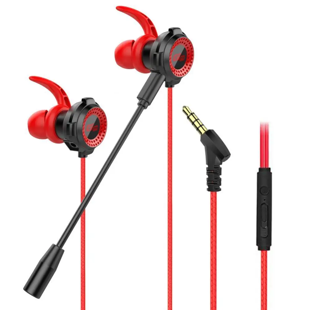 

G11-A Universal Portable Dynamic Noise Reduction In-Ear Wired Call Earphones Gaming Computer Earpiece With Stereo Sound Mic