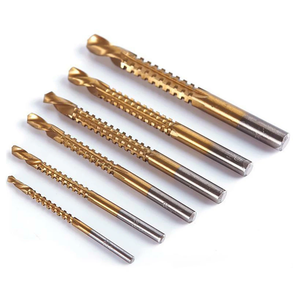 

6Pcs 3/4/5/6/6.5/8mm Carbide Tip HSS High Saw Drill Bits Metal Wood Drilling Hole Tools Woodworking Aluminum Alloy Cut Grooving