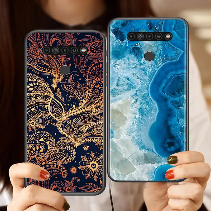 Мандалы йоги для LG G8 G8S G8X V30 V35 V40 V50 V60 ThinQ Q60 K40 K50 K30 K41 K51 K61 K71 K22 черный чехол телефона |