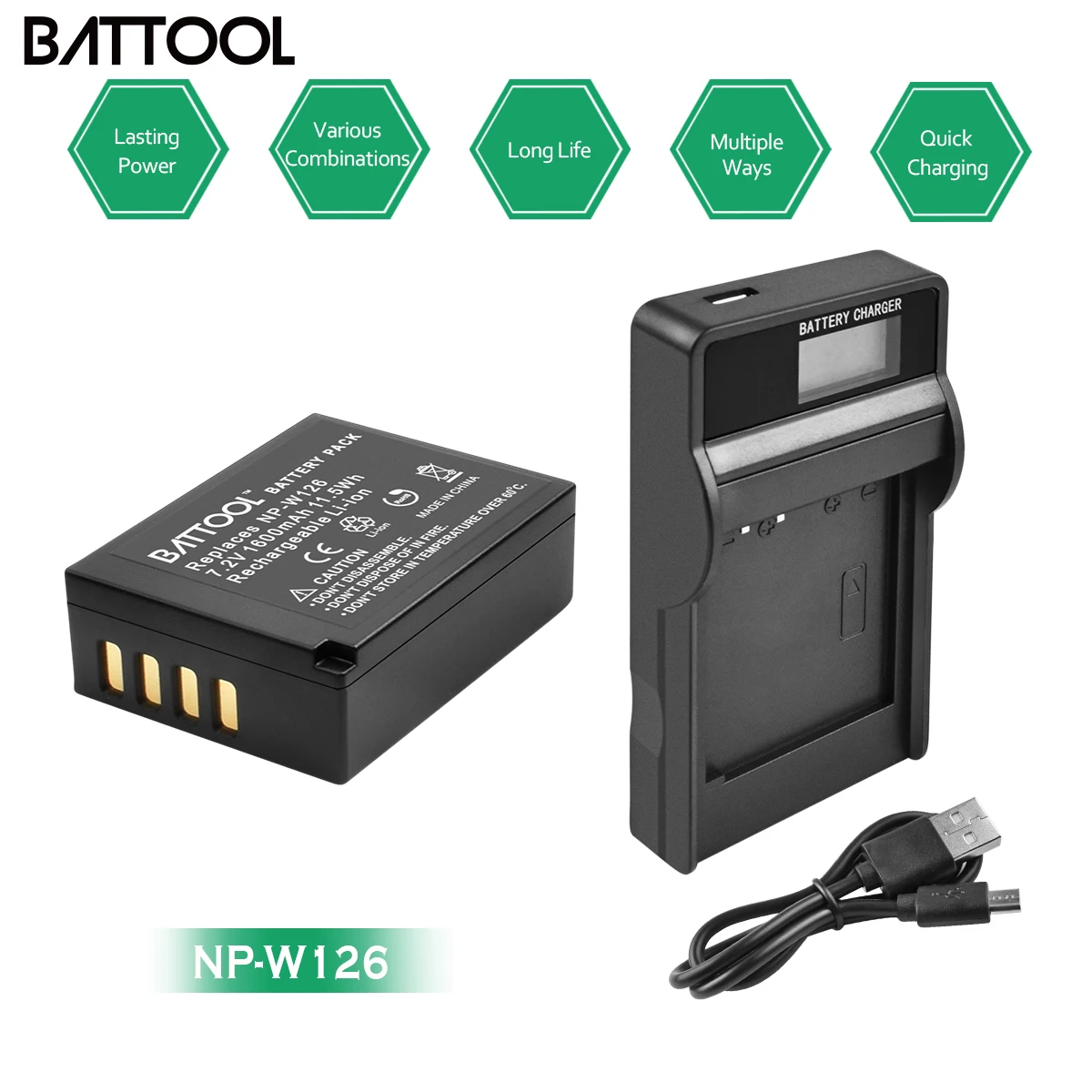 BATTOOL 1400 мА/ч, NP-W126 NP W126 NPW126 батареи для ЖК-дисплея с подсветкой Fujifilm Fuji X-Pro1 XPro1 X-T1 XT1 HS30EXR HS33EXR X