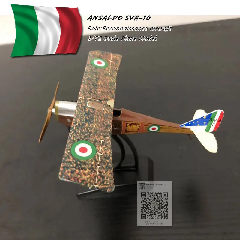 ITALERI 1/72 масштаб военная модель игрушки Италия Ansaldo SVA-10 истребитель литой металлический самолет модель игрушки для сбора/подарок