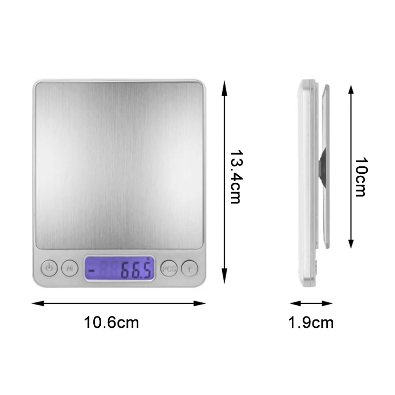 

3kg/0.1g Household Kitchen Scale Electronic Food Scales LCD Digital Display Weighing Food Scale Diet Scales Measuring Tool
