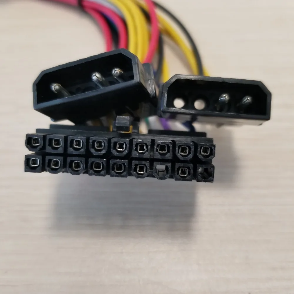 10 шт./лот ATX 24Pin к 18Pin и двойной IDE Molex 6Pin конвертер адаптер Кабель питания Шнур для HP