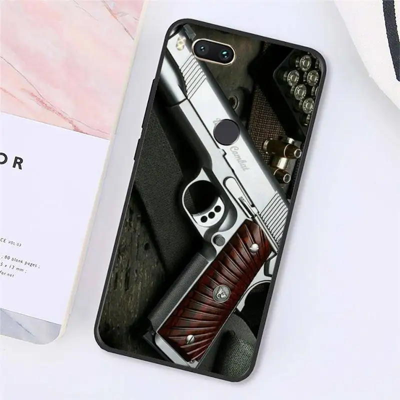 

Limited Edition 24K Gold 1911 Guns Phone Cases For Xiaomi Redmi note 7 8 9 t k30 max3 9 s 10 pro lite Luxury brand shell funda