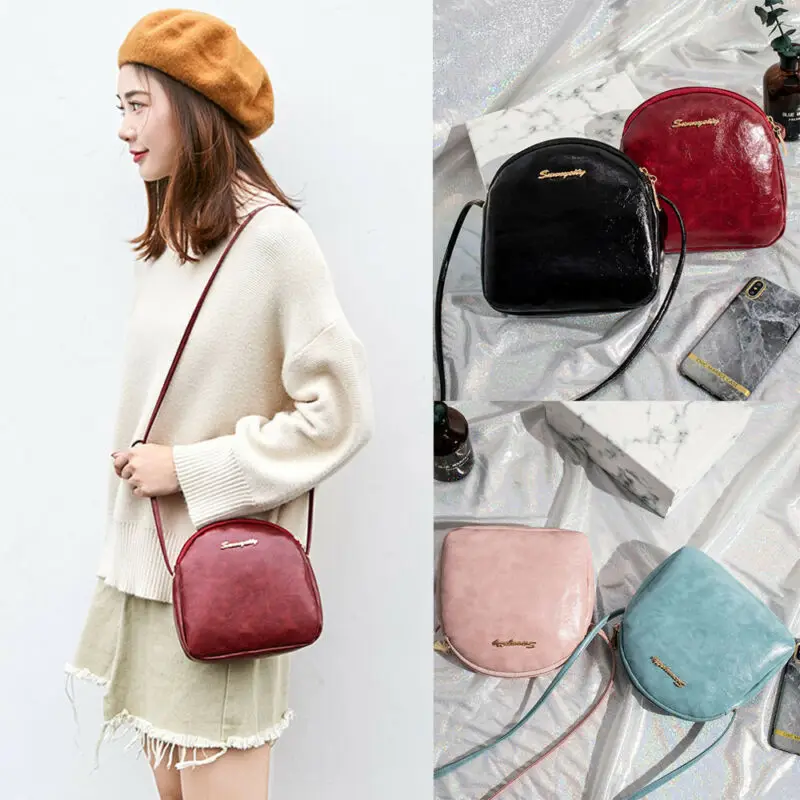 Женская сумка мессенджер модная портативная Диагональная Сумка одноцветная