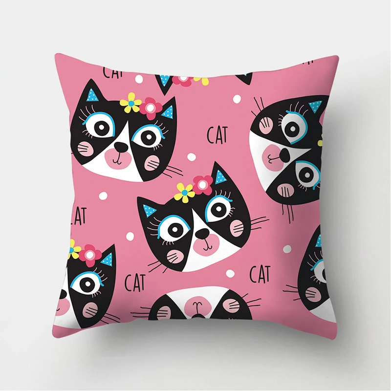 И рисунком из мультика в виде черного кота узор декоративные подушки Наволочки