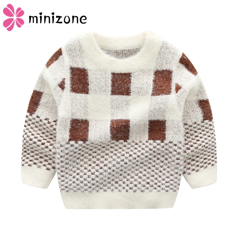 Свитер для девочек коллекция 2019 года Модный вязаный пуловер мальчиков