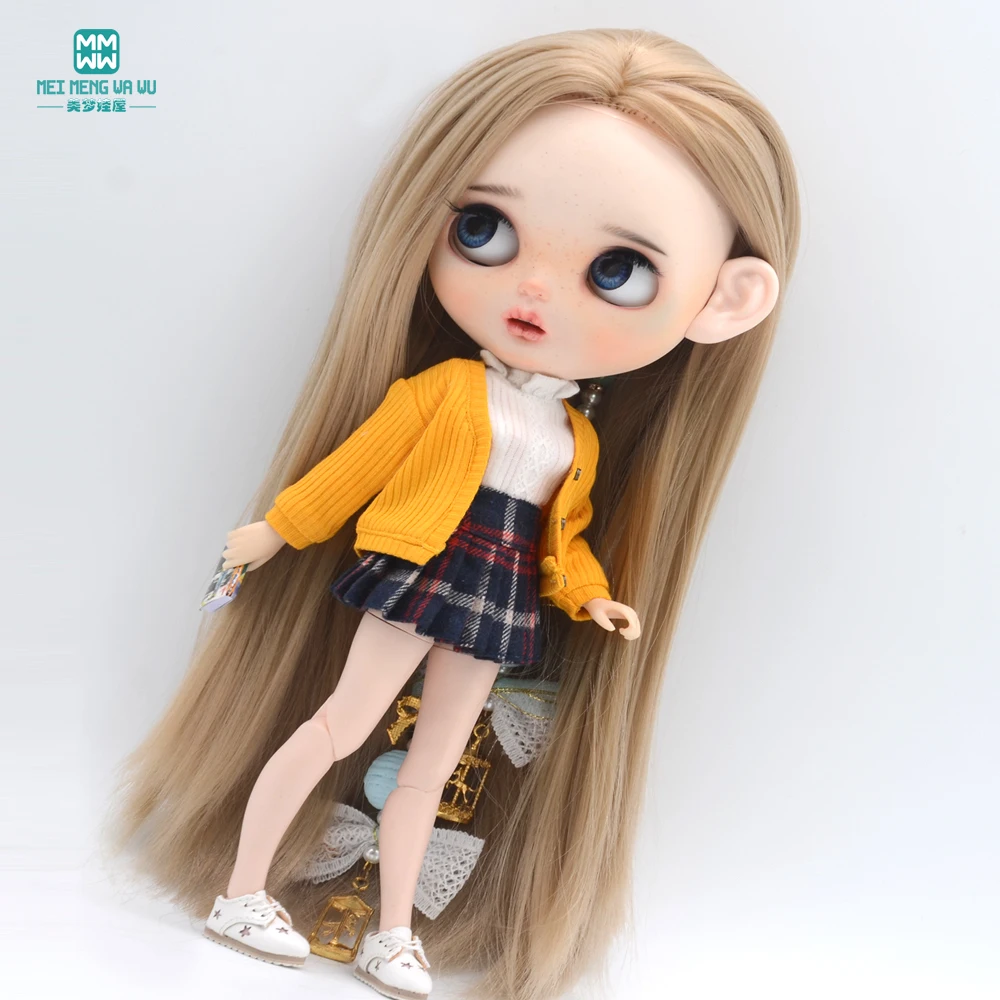 Одежда для куклы модный шерстяной кардиган короткая юбка рубашка подходит Blyth Azone