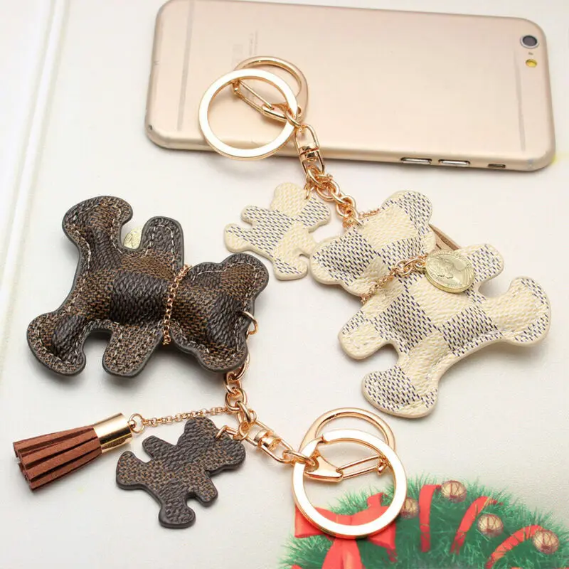 2019 модный новый бренд кожаное белье медведь брелок для ключей женская сумка